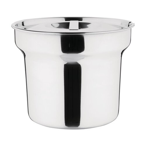 Vogue Round Bain Marie Pot &amp; Lid - 4Ltr 135fl oz