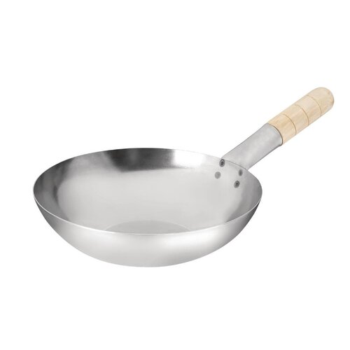 Vogue Wok Flat Base - 254mm 10"