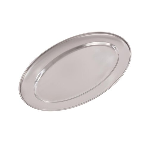 Olympia Oval Serving Tray St/St - 350x240mm 14x9 1/2"