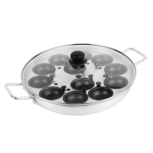 Vogue Aluminium 12 Egg Poacher Non-Stick Cups - 350mm 14"