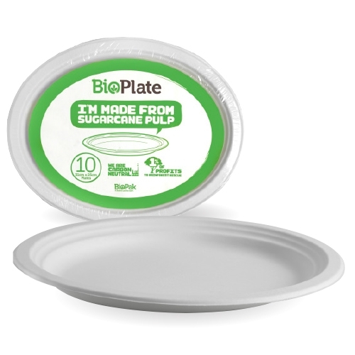 31cm oval plates - 10pk - white