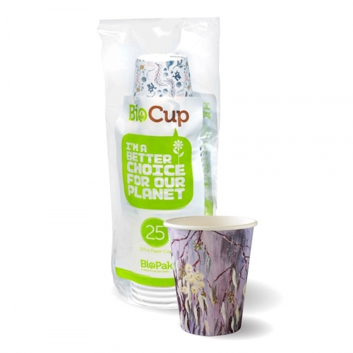 280ml hot paper cups - 25pk - art series