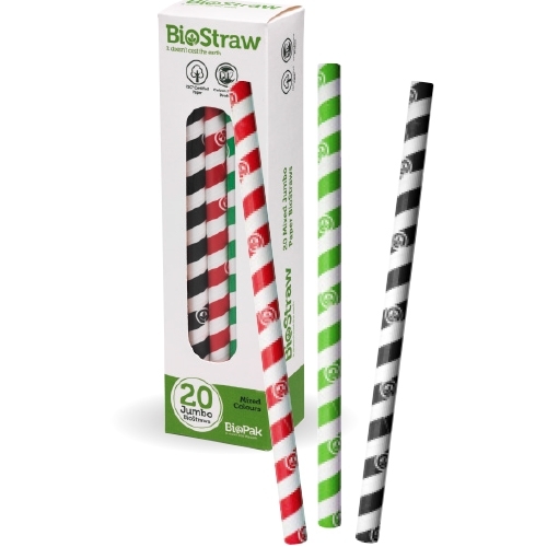 Mixed jumbo straws - 20pk - mixed