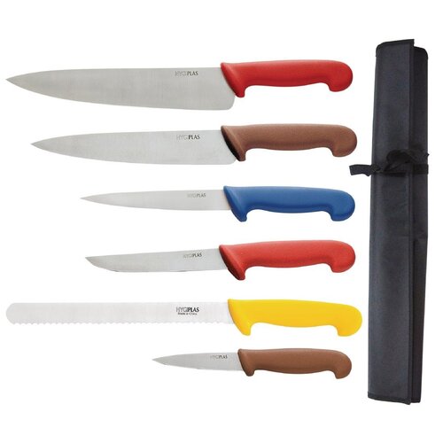 Hygiplas Colour Coded Knife Set &amp; Wallet