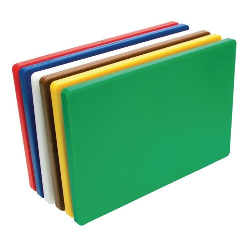 Hygiplas Thick Low Density Chopping Board Set 450x300x20mm (Set 6)