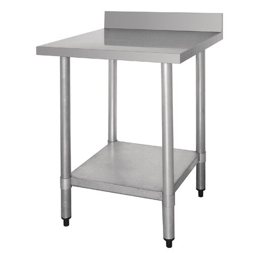 Vogue St/St Wall Table 60mm Upstand - 600x600mm 23 1/2x23 1/2"