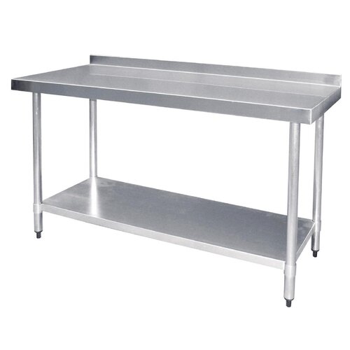 Vogue St/St Wall Table 60mm Upstand - 1200x600mm 47x23 1/2"