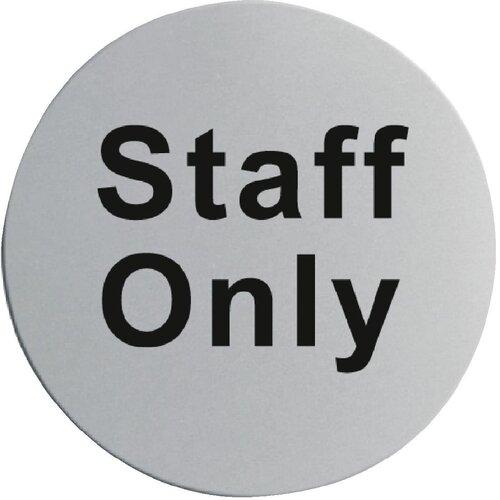 Stainless Steel Staff Only Door Sign