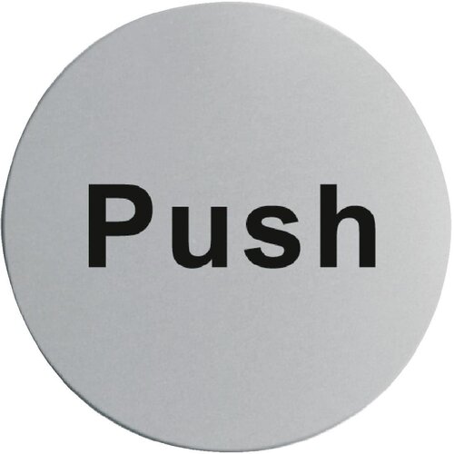 Stainless Steel Push Door Sign