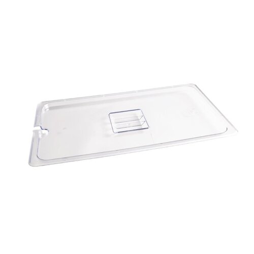 Vogue Clear Polycarbonate GN Notched Lid - 1/1