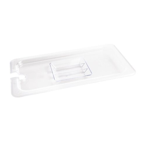 Vogue Clear Polycarbonate GN Notched Lid - 1/3