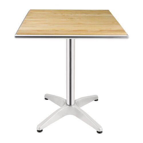 Bolero 60cm Square Ash Table with Aluminium Rim &amp; Pre-treated top 3kg base