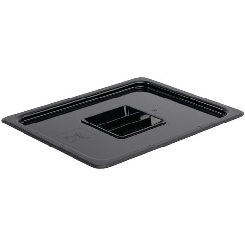 Vogue Black Polycarbonate GN Lid - 1/2