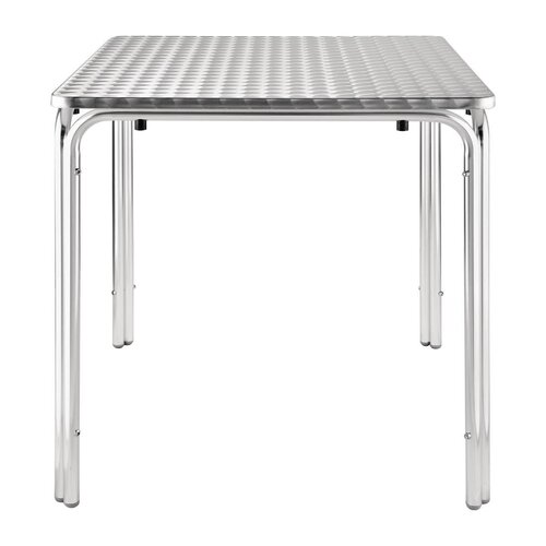 Bolero Stacking Square Table St/St with Curved Edge