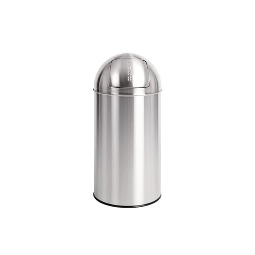 Bolero Waste Bin with Liner St/St - 40Ltr 362x748mm