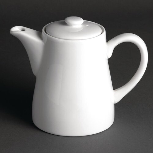 Olympia Whiteware Tea/Coffee Pot - 24oz (Box 4)