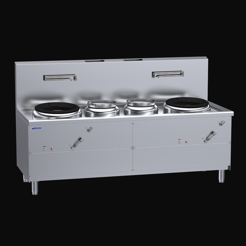 Asian Series Fo San Woks 2 Air-Blast Burners &amp; 2 Centre Pots