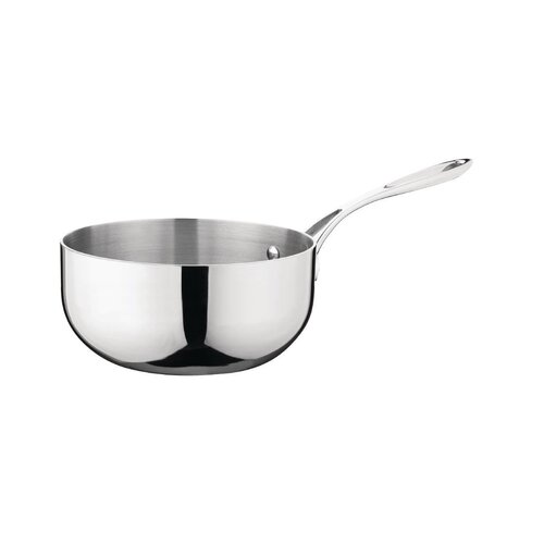 Vogue Tri-wall Flared Saute Pan St/St - 200mm 2 1/2Ltr 87fl oz